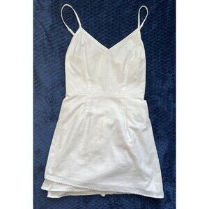 Abercrombie & Fitch White Sleeveless 100% Cotton Wrap Dress Beachy Size S